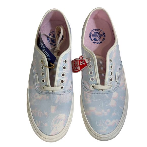 NWT Vans Authentic SF Sneaker US Open Poster Art Marshmallow Size M8.5 / W10 New - Picture 1 of 8